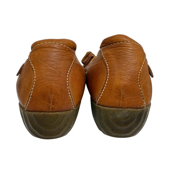 PIKOLINOS Mary Jane Leather Square Toe Slip-on Tan women's shoes size 37 / 7 - Picture 4 of 10